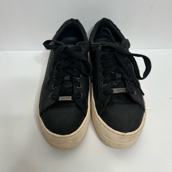 Black leather J Slides platform sneakers - Picture 1 of 7